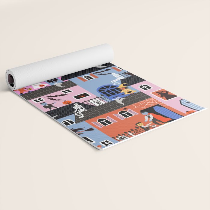 Halloween Houses Yoga Mat Gallery Image 2