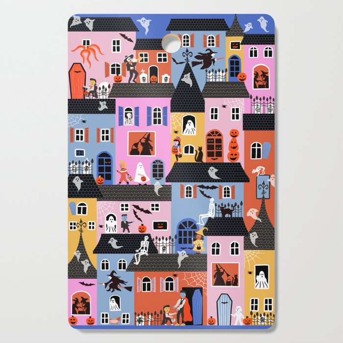 Halloween Houses Cutting Board Gallery Image 1