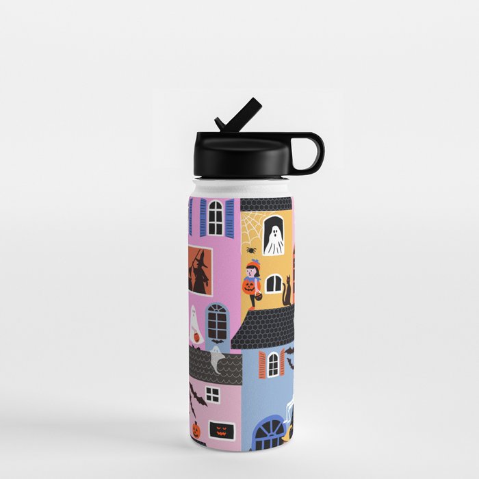 Halloween Houses Water Bottle