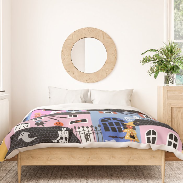 Halloween Houses Duvet Cover Gallery Image 3