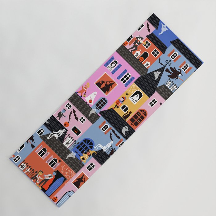 Halloween Houses Yoga Mat Gallery Image 1