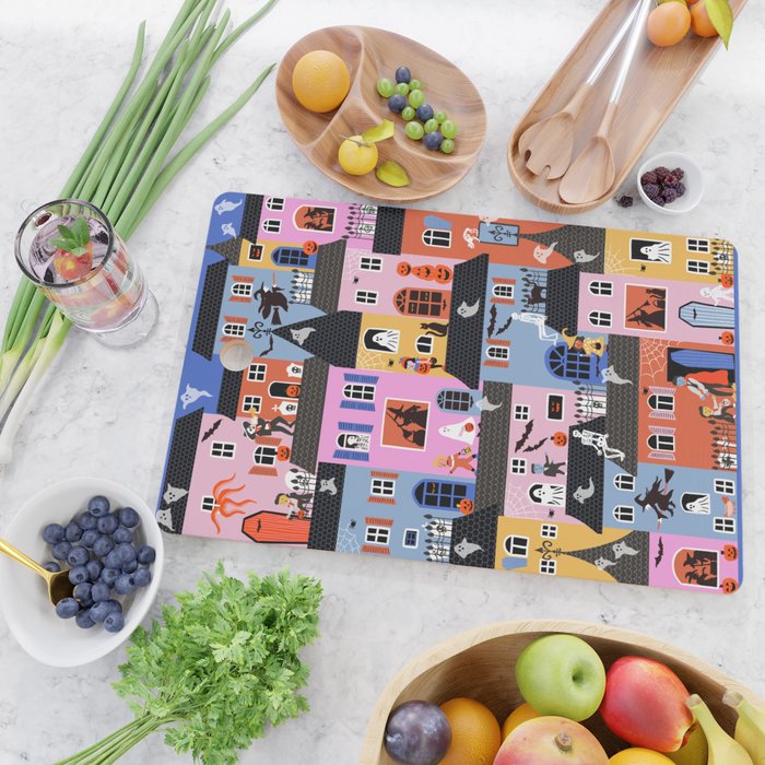 Halloween Houses Cutting Board Gallery Image 2