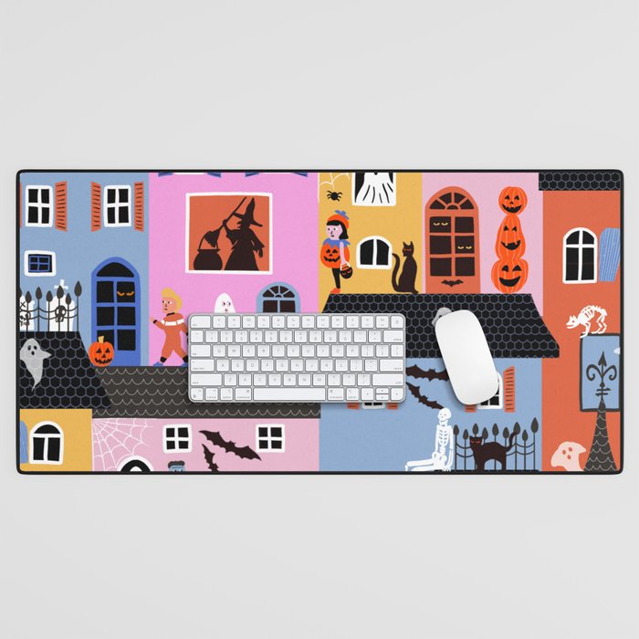 Halloween Houses Desk Mat Gallery Image 1