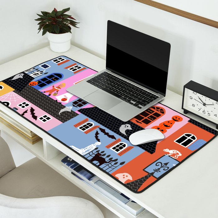 Halloween Houses Desk Mat Gallery Image 2