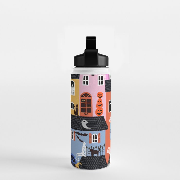 Halloween Houses Water Bottle Gallery Image 2