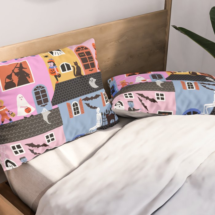 Halloween Houses Pillow Sham Gallery Image 2