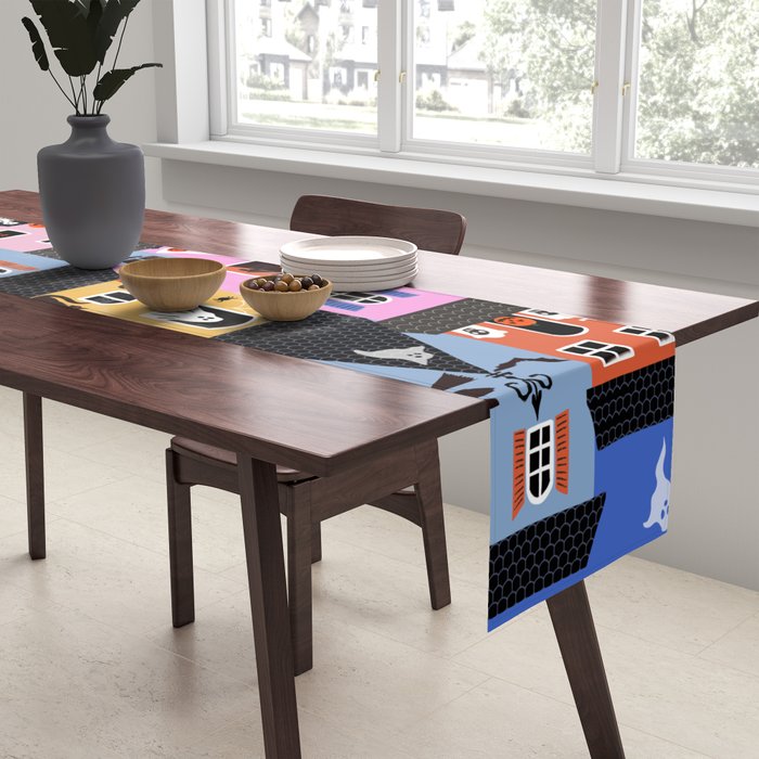 Halloween Houses Table Runner Gallery Image 2