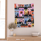 Halloween Houses Wall Tapestry Gallery Image 2
