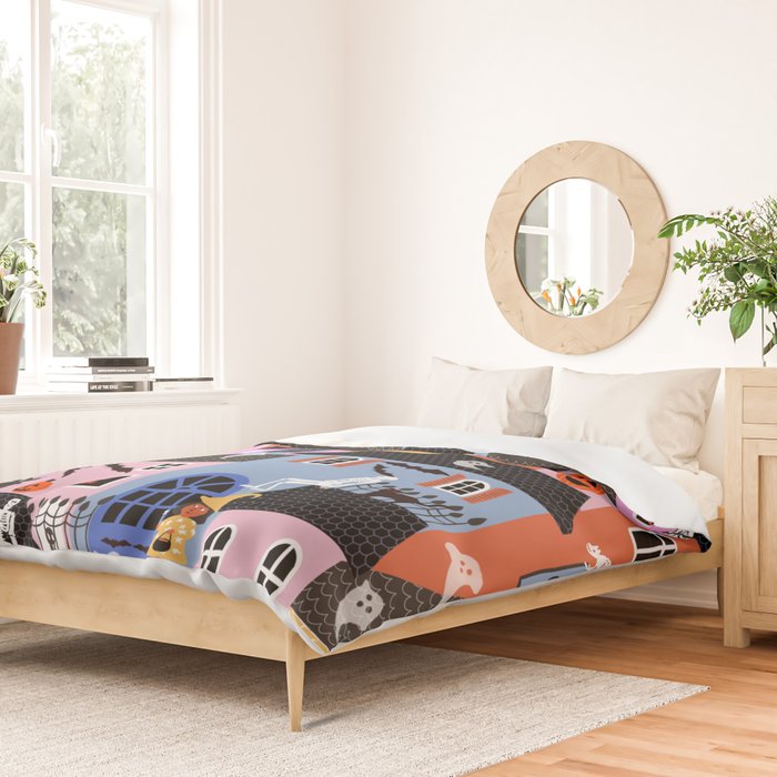 Halloween Houses Duvet Cover Gallery Image 2