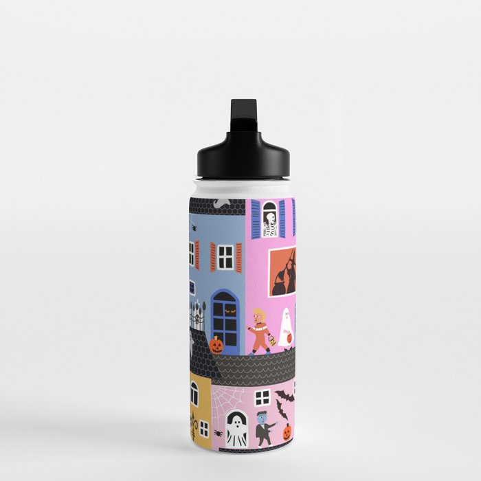 Halloween Houses Water Bottle Gallery Image 3