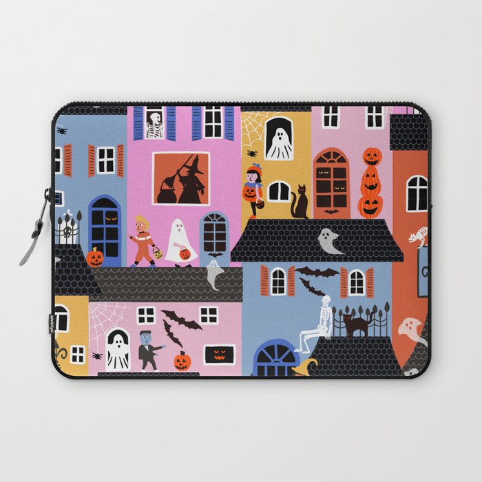Halloween Houses Laptop Sleeve Gallery Image 1