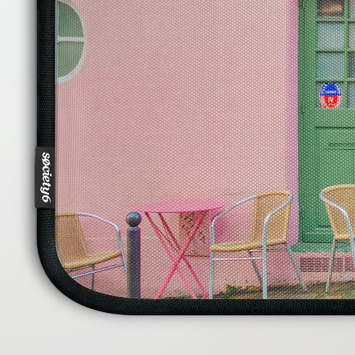 La Maison Rose Cafe in Paris Laptop Sleeve Gallery Image 3