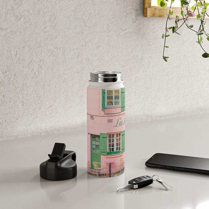 La Maison Rose Cafe in Paris Water Bottle Gallery Image 4