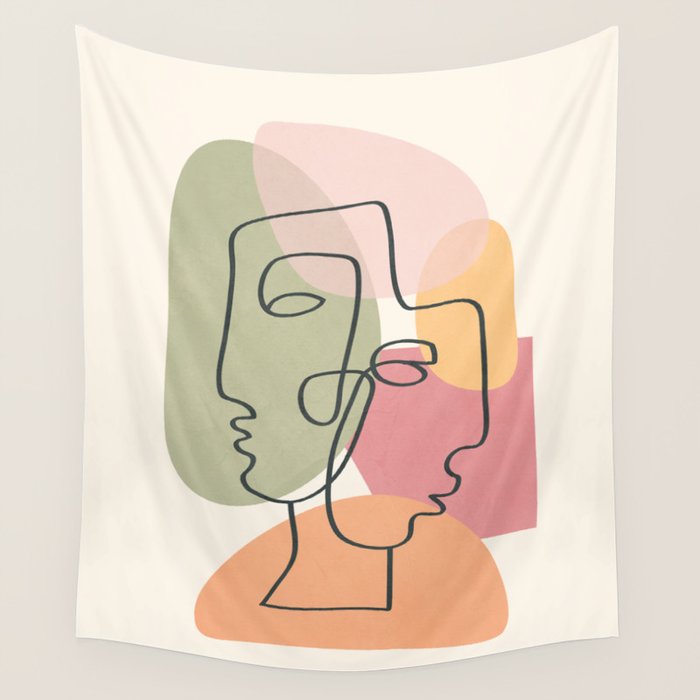Abstract Profiles 04 Wall Tapestry Gallery Image 4