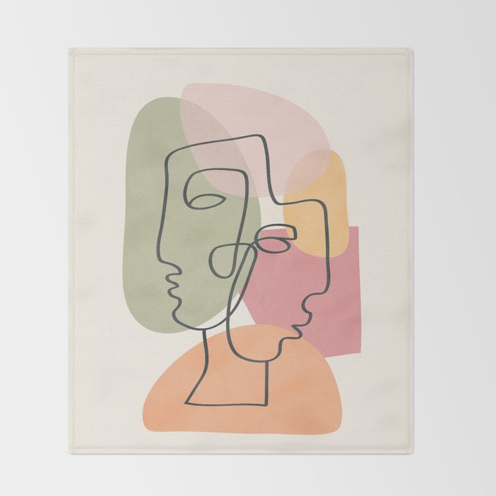 Abstract Profiles 04 Throw Blanket Gallery Image 2