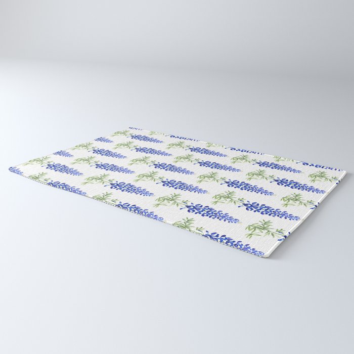Texas bluebonnet in watercolor Rug Gallery Image 3