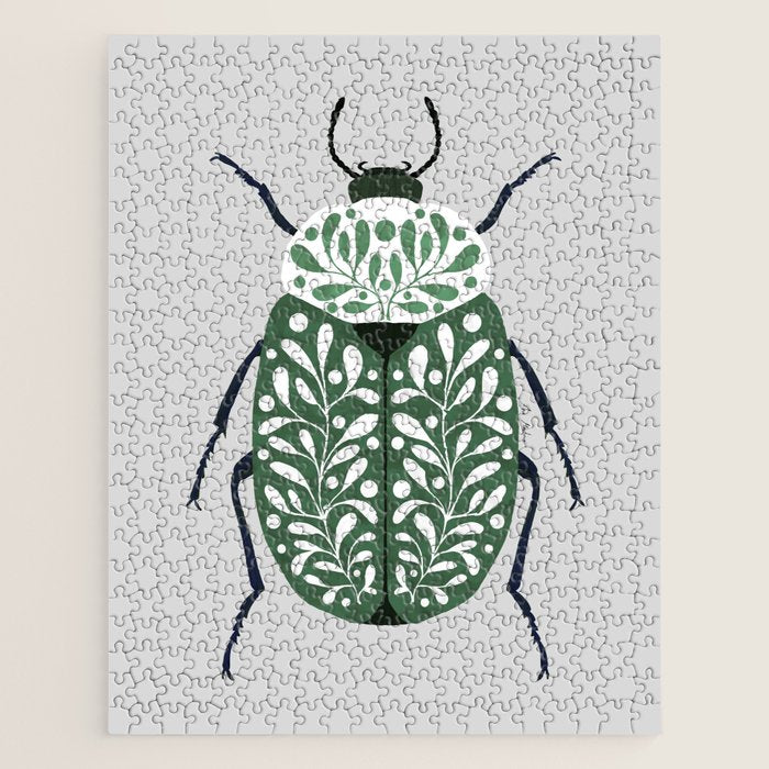 Beetle and leaves Jigsaw Puzzle Gallery Image 1