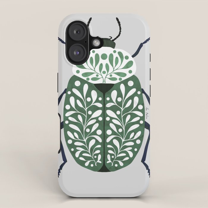 Beetle and leaves iPhone Case Gallery Image 1