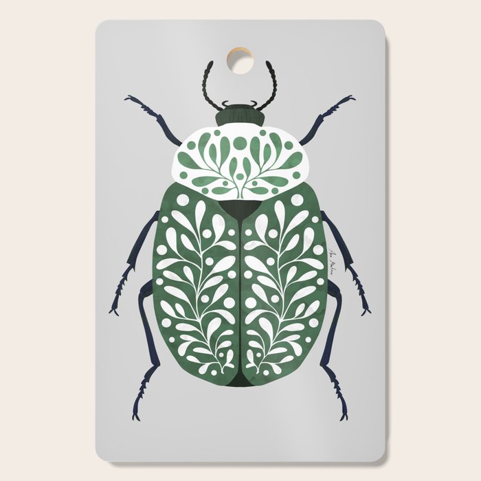 Beetle and leaves Cutting Board Gallery Image 1