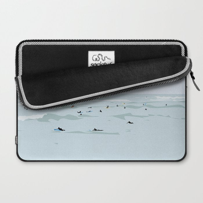 Tiny Surfers in Lima Laptop Sleeve Gallery Image 2