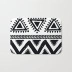 Tribal black and white Bath Mat Gallery Image 1