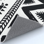 Tribal black and white Rug Gallery Image 4