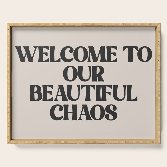 Funny Retro Family Love Quote Serving Tray Gallery Image 1