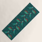 Cute Christmas Dinosaurs Dinos Dinosaur Yoga Mat Gallery Image 1