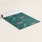 Cute Christmas Dinosaurs Dinos Dinosaur Yoga Mat Gallery Image 2