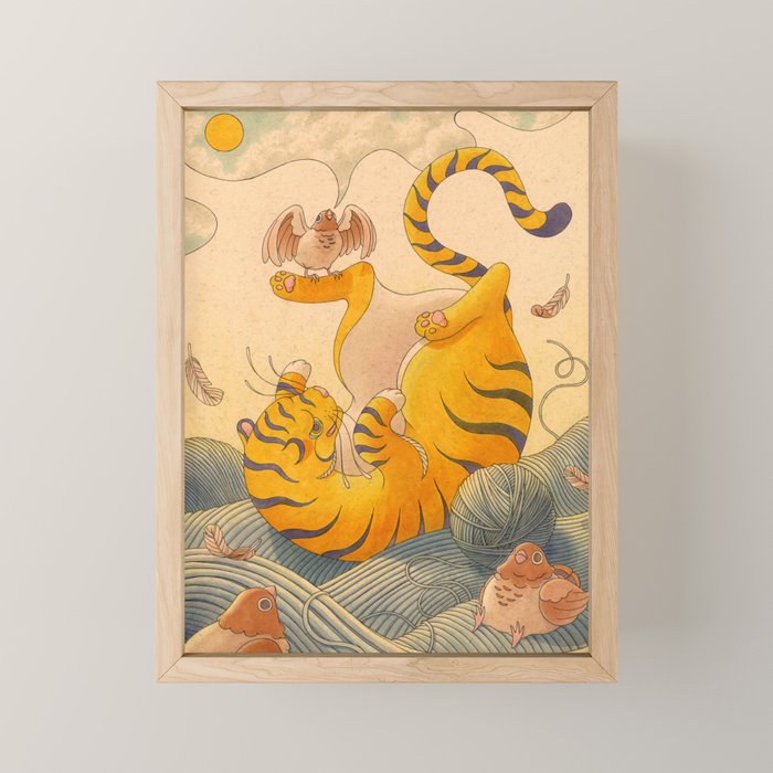 Perching Pigeon, Tumbling Tiger Mini Art Print Gallery Image 1