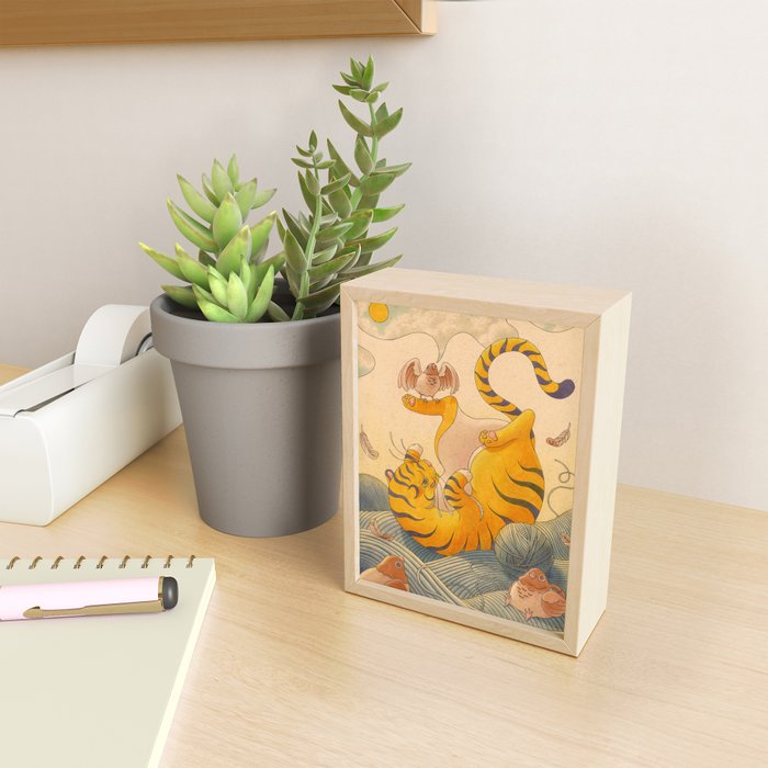 Perching Pigeon, Tumbling Tiger Mini Art Print Gallery Image 2