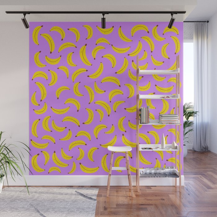 Banana Pattern Wall Mural Gallery Image 1