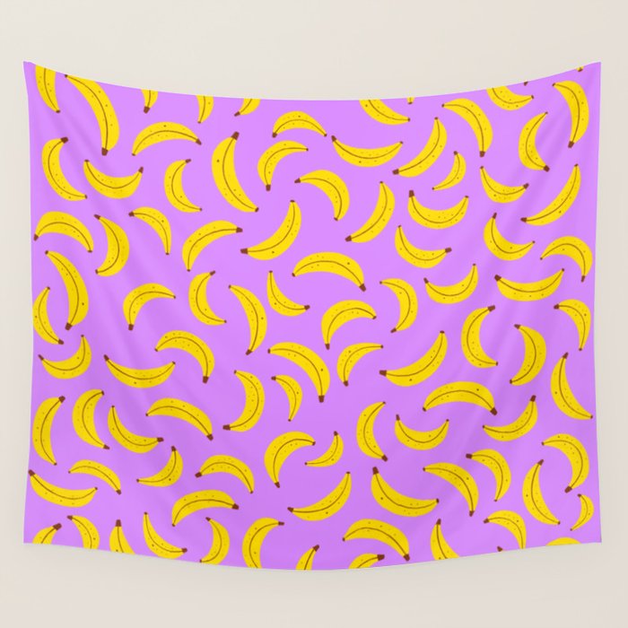 Banana Pattern Wall Tapestry Gallery Image 1