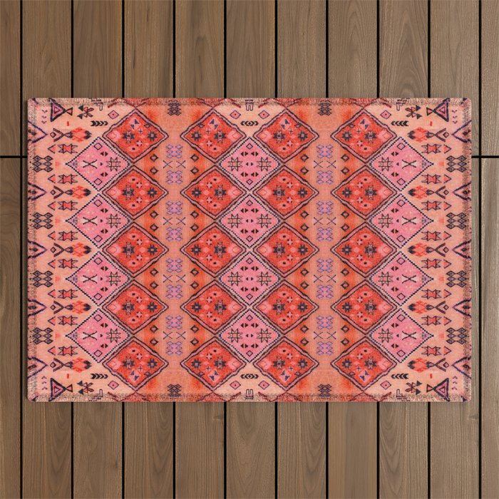 Epic Rustic & Farmhouse Style Original Moroccan Artwork  Outdoor Rug Gallery Image 1