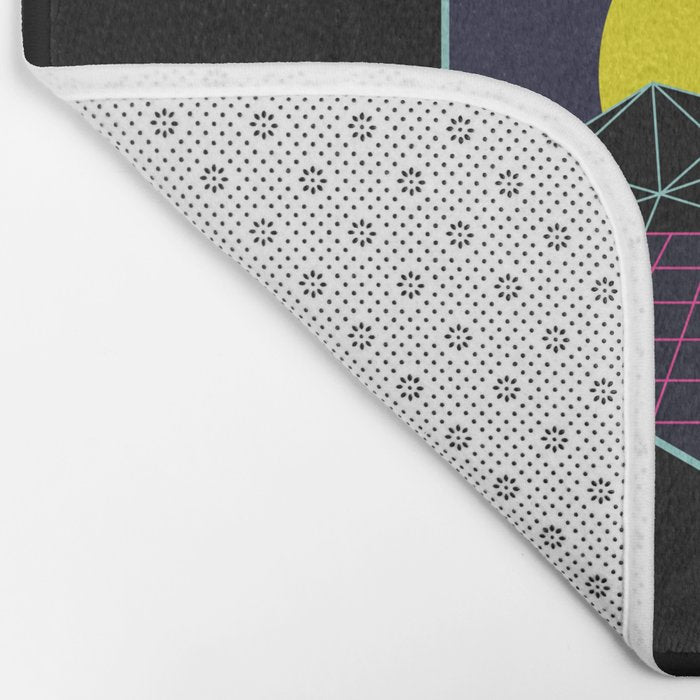 Outrun to the Sun / Spacewave / 80s Retro Bath Mat Gallery Image 2
