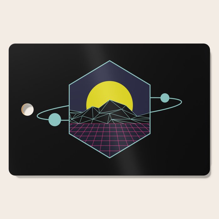 Outrun to the Sun / Spacewave / 80s Retro Cutting Board Gallery Image 1