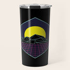 Outrun to the Sun / Spacewave / 80s Retro Travel Mug Gallery Image 1