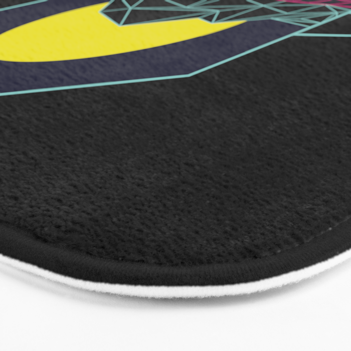 Outrun to the Sun / Spacewave / 80s Retro Bath Mat Gallery Image 3