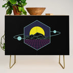 Outrun to the Sun / Spacewave / 80s Retro Credenza Gallery Image 1