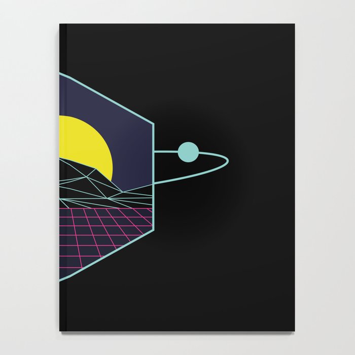 Outrun to the Sun / Spacewave / 80s Retro Notebook Gallery Image 4