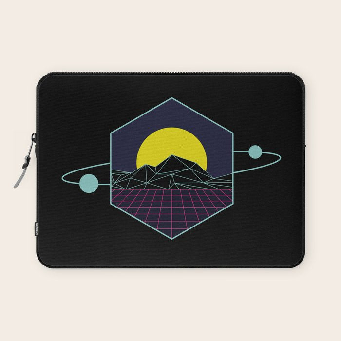 Outrun to the Sun / Spacewave / 80s Retro Laptop Sleeve Gallery Image 1