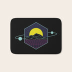 Outrun to the Sun / Spacewave / 80s Retro Bath Mat Gallery Image 1