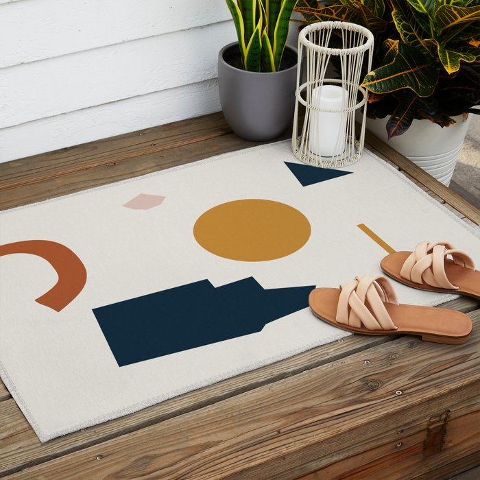 Abstract Shapes 8 Outdoor Rug Gallery Image 2