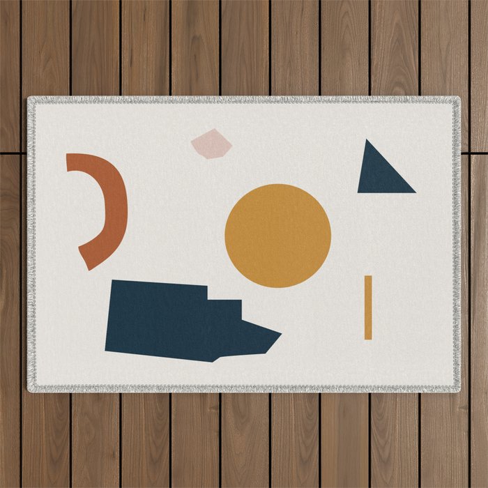 Abstract Shapes 8 Outdoor Rug Gallery Image 1