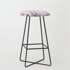 Lovely lilac exotic flowers L Stool Gallery Image 1