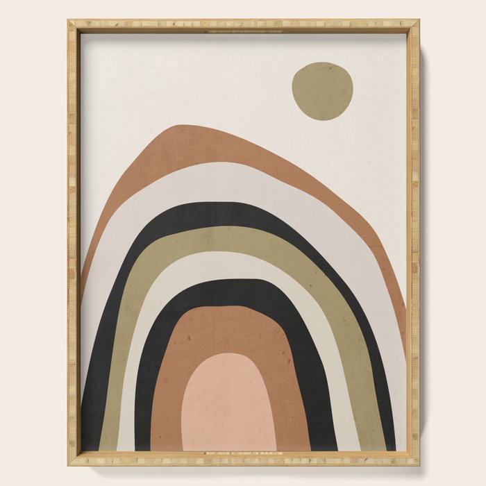 Abstract Art Rainbow 3 Serving Tray Gallery Image 1