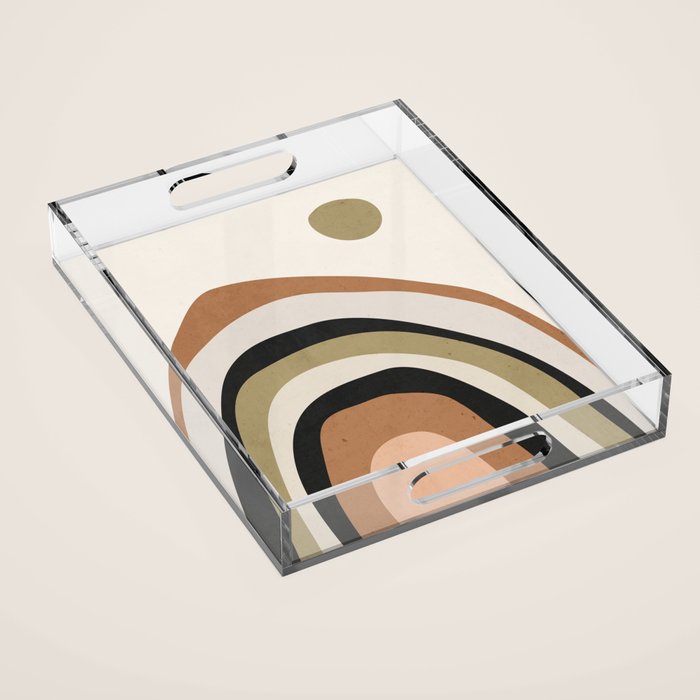 Abstract Art Rainbow 3 Acrylic Tray Gallery Image 1