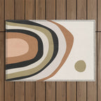Abstract Art Rainbow 3 Outdoor Rug Gallery Image 1