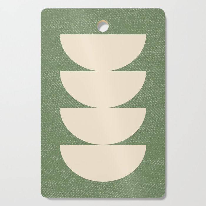 Half Circle 3 - Green Texture Cutting Board Gallery Image 1