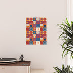 Retro Geo Textile Mid Century Pattern Poster Gallery Image 2